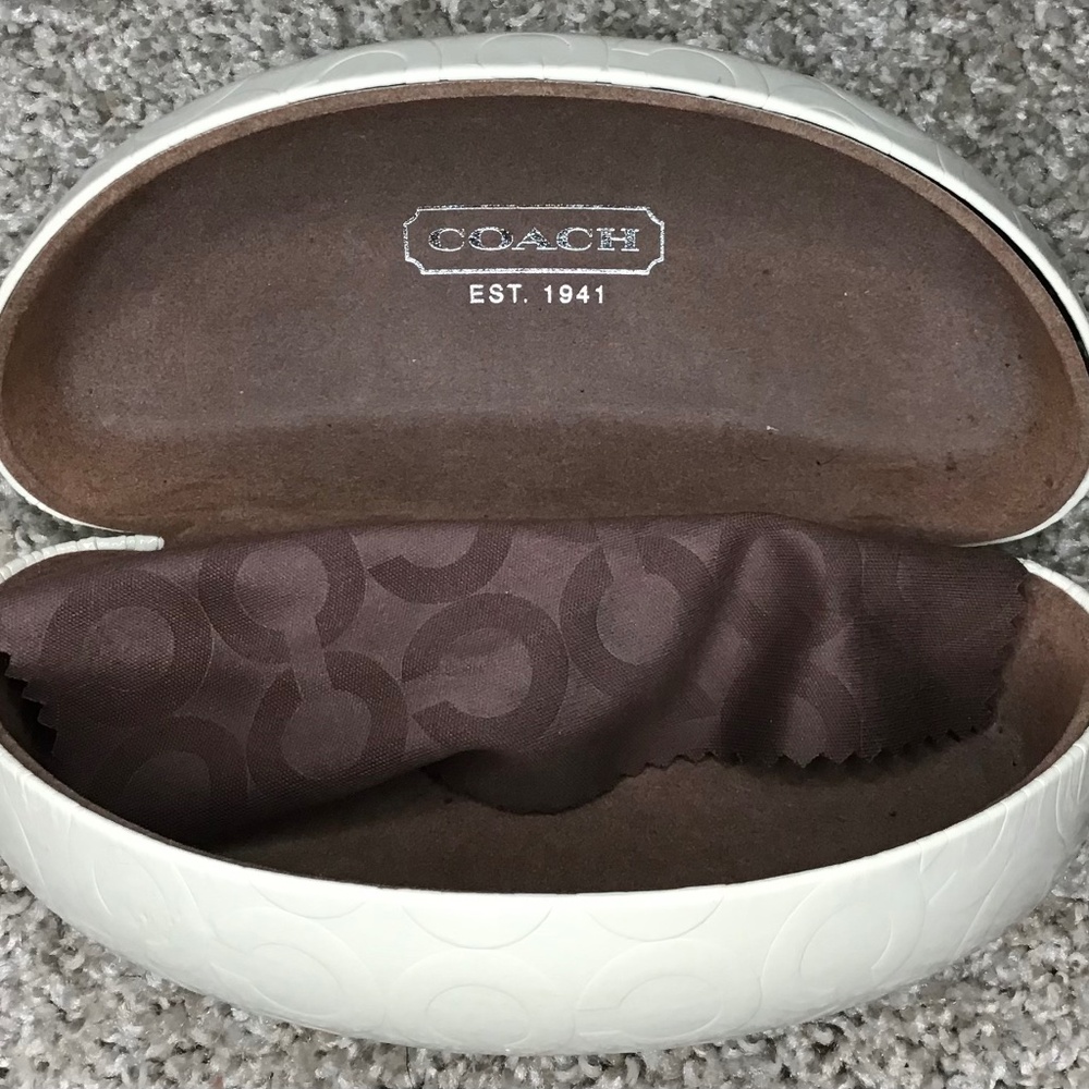 Coach Sunglass/ Eyeglass Off White Hard Case